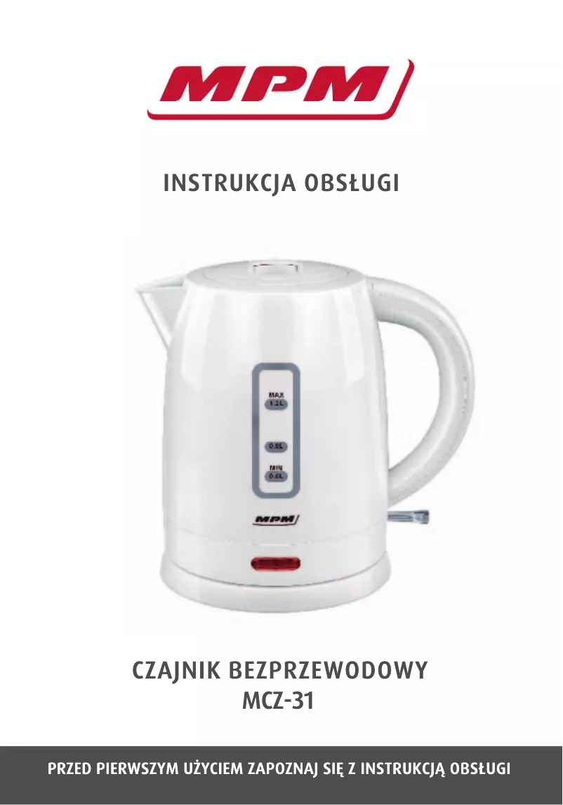 Imagen de la primera página del manual del dispositivo MCZ-31