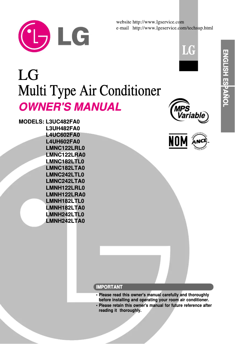 Página 1 del manual Manual de usuario LG LMNC246LTL0