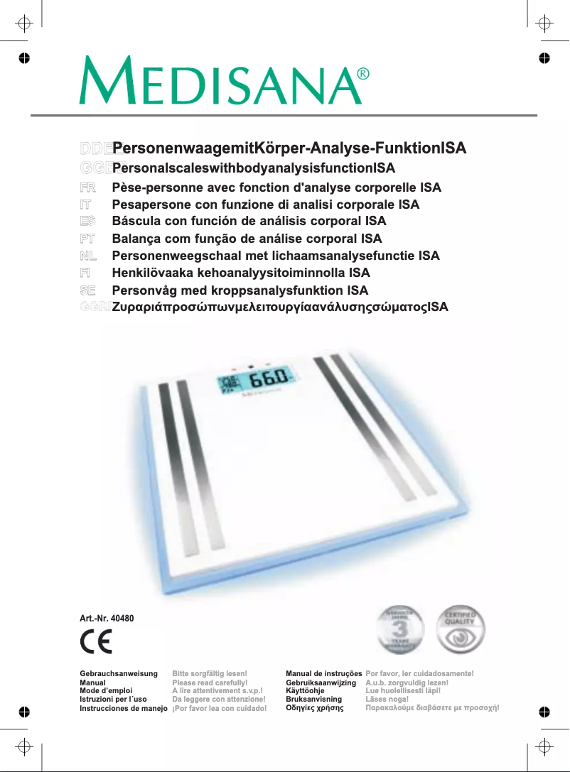 Imagen de la primera página del manual del dispositivo ISA