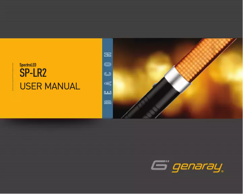 Imagen de la primera página del manual del dispositivo Spectro LED Beacon LED
