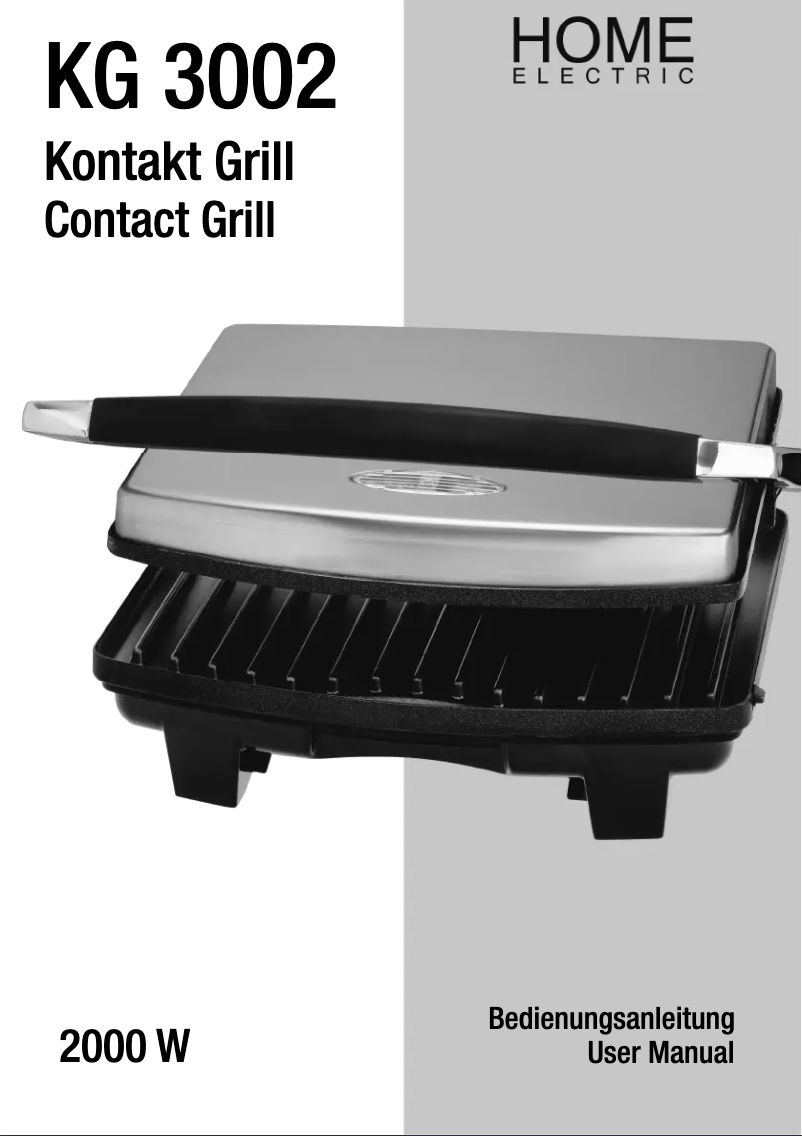 Imagen de la primera página del manual del dispositivo KG 3002