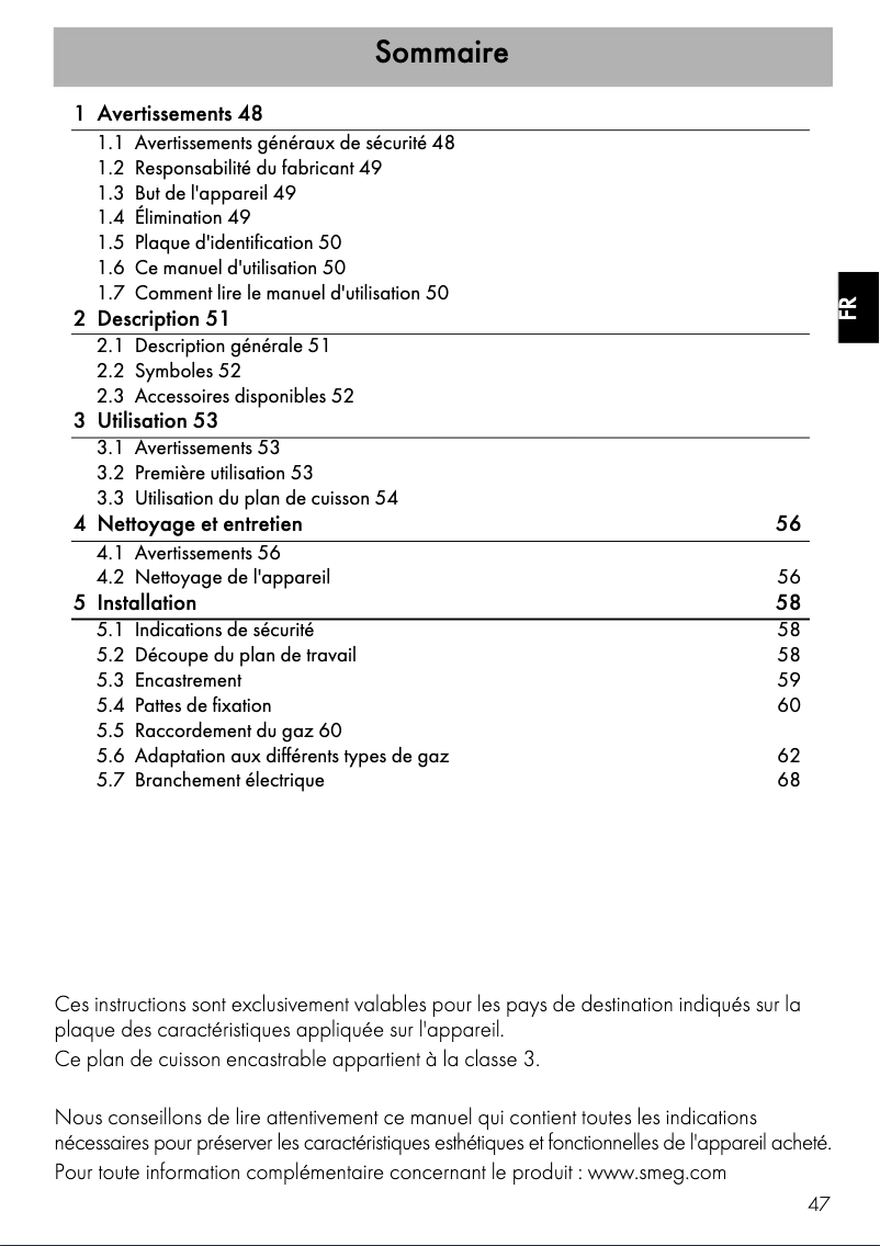 Página 1 del manual Manual de usuario Smeg PV164B3
