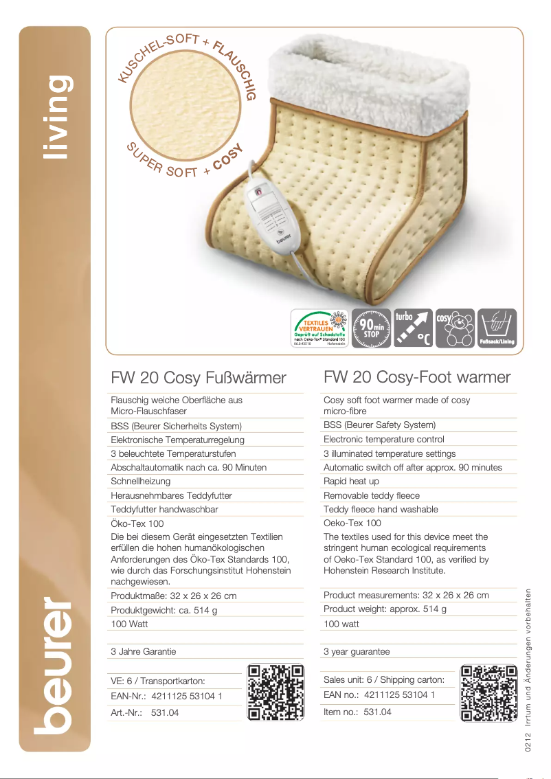 Imagen de la primera página del manual del dispositivo FW 20