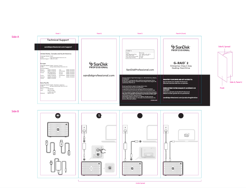 Imagen de la primera página del manual del dispositivo G-RAID 2
