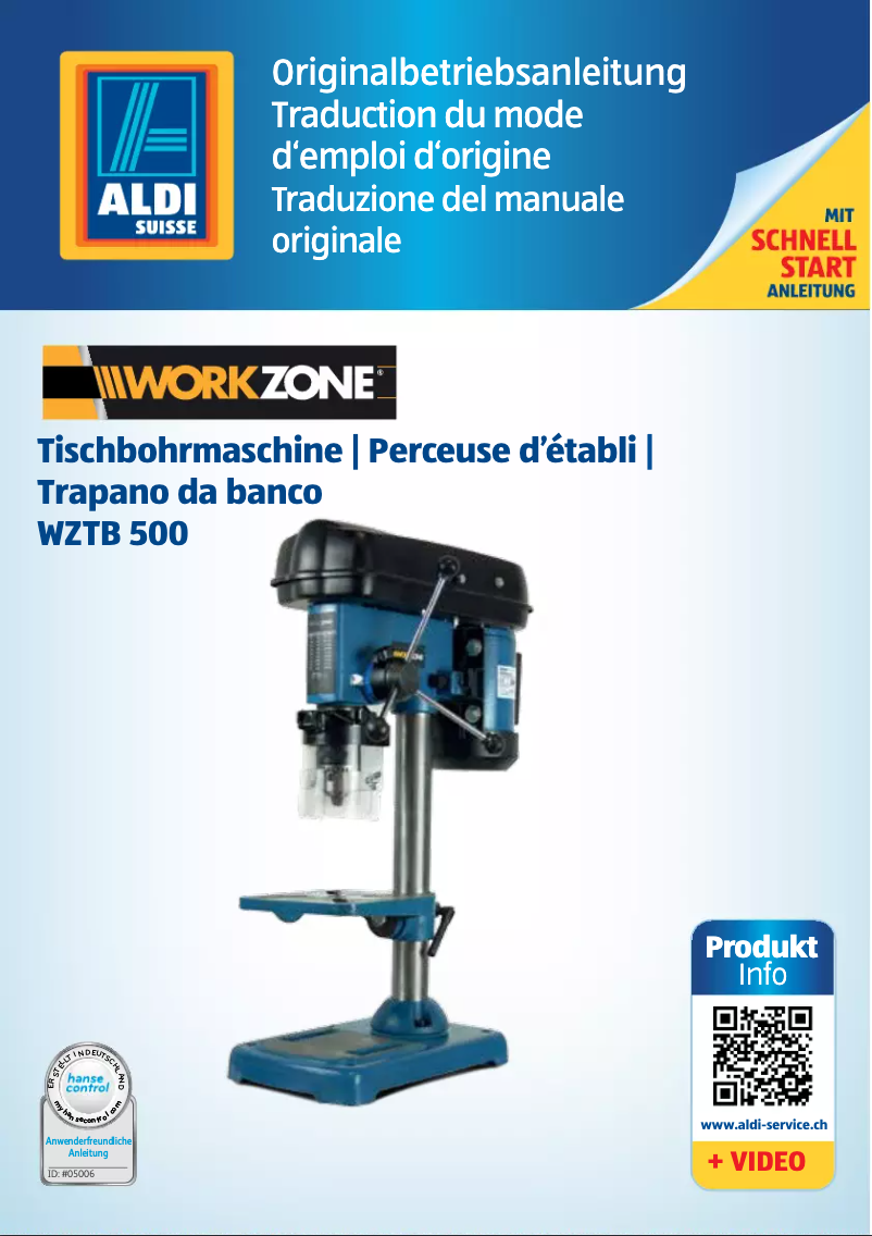 Página 1 del manual Manual de usuario Workzone WZTB 500