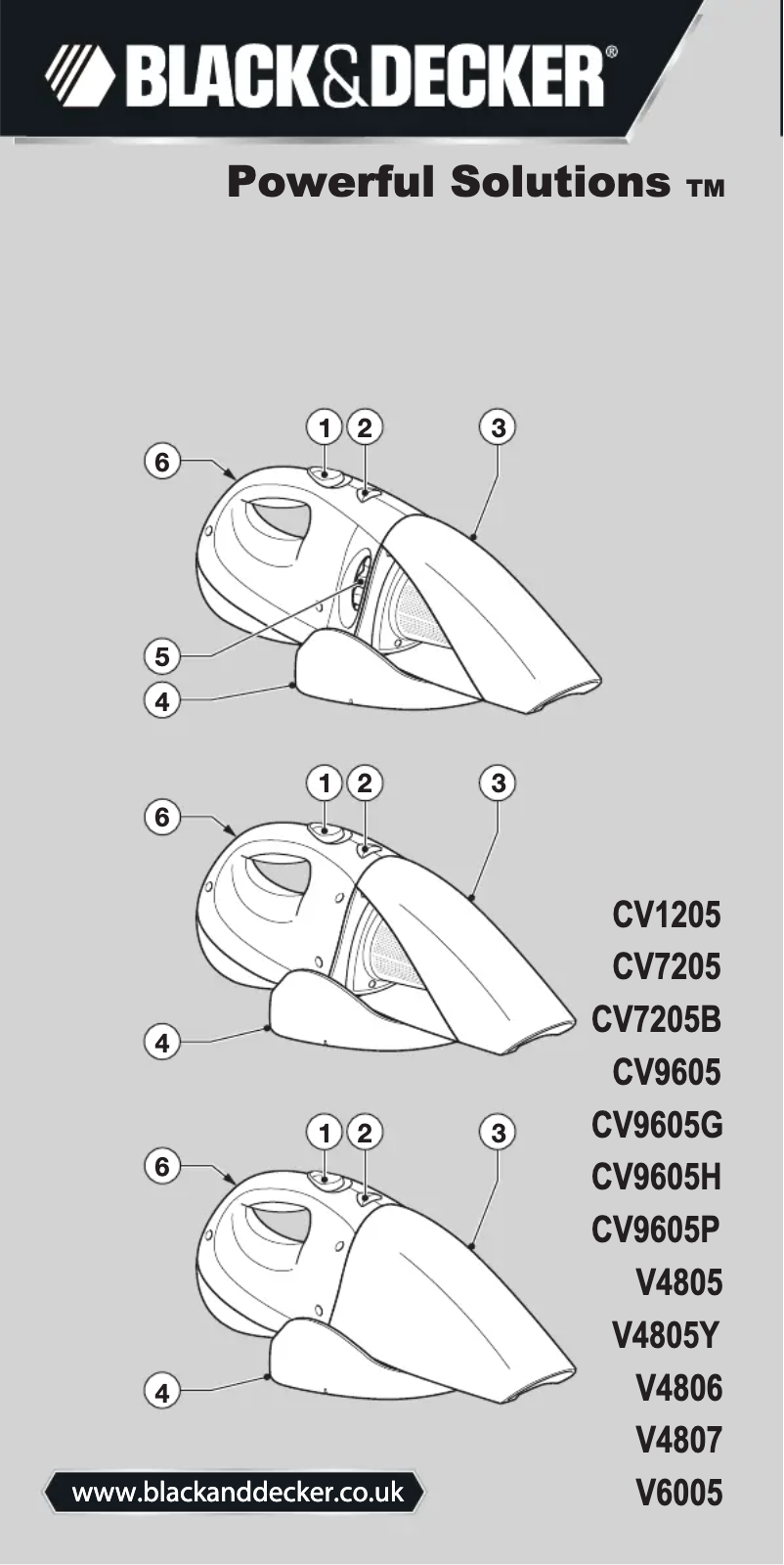 Imagen de la primera página del manual del dispositivo CV1205