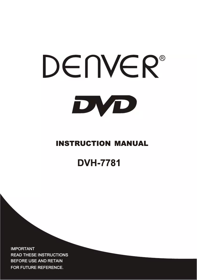Imagen de la primera página del manual del dispositivo DVH-7781