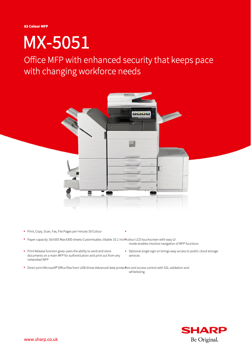 Imagen de la primera página del manual del dispositivo MX-5051