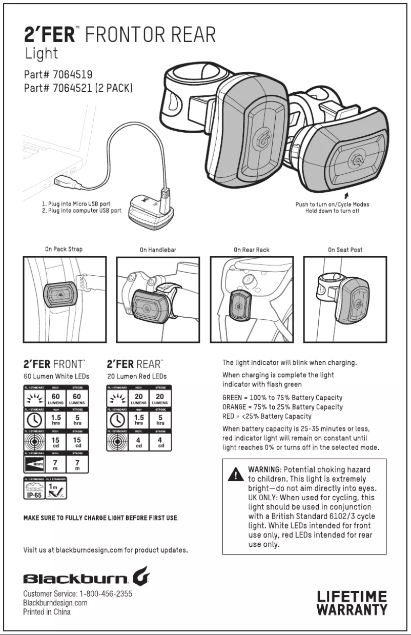 Página 1 del manual Manual de usuario Blackburn 7064521
