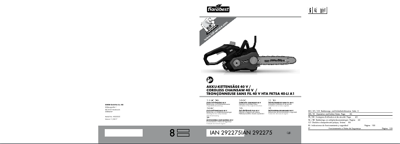 Página 1 del manual Manual de usuario Florabest HTA FKTSA 40-Li A1