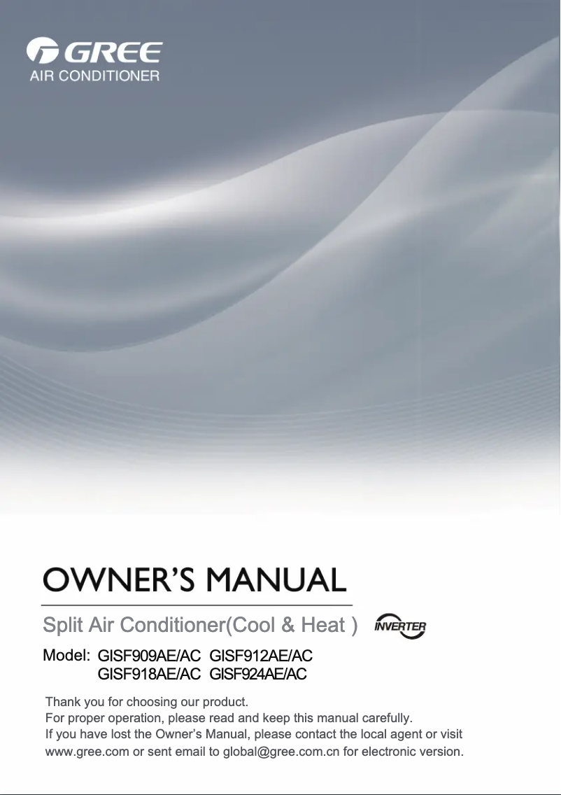 Imagen de la primera página del manual del dispositivo GISF912A