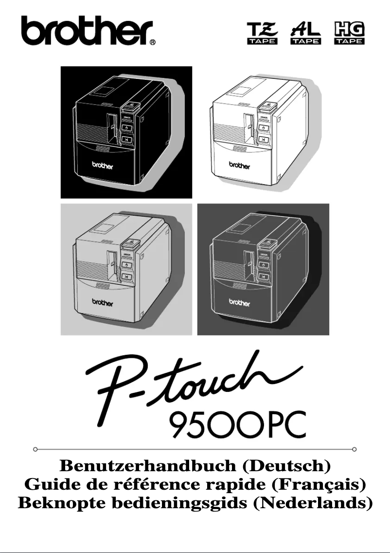 Imagen de la primera página del manual del dispositivo P-touch PT-9500PC