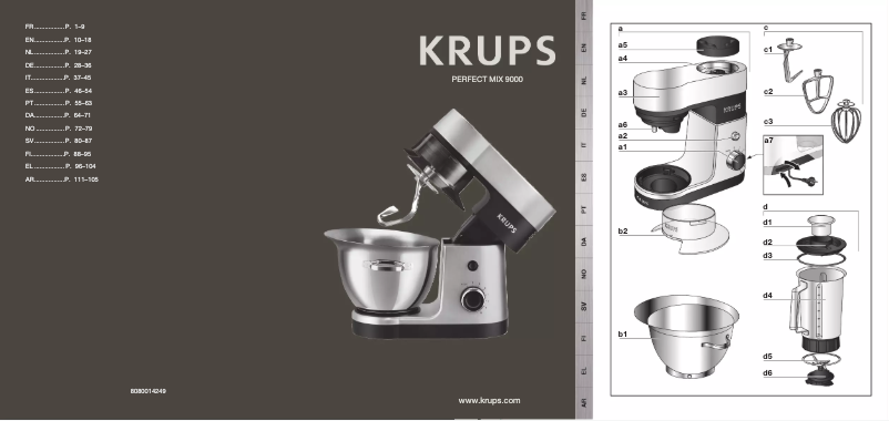 Página 1 del manual Manual de usuario Krups Perfect Mix 9000