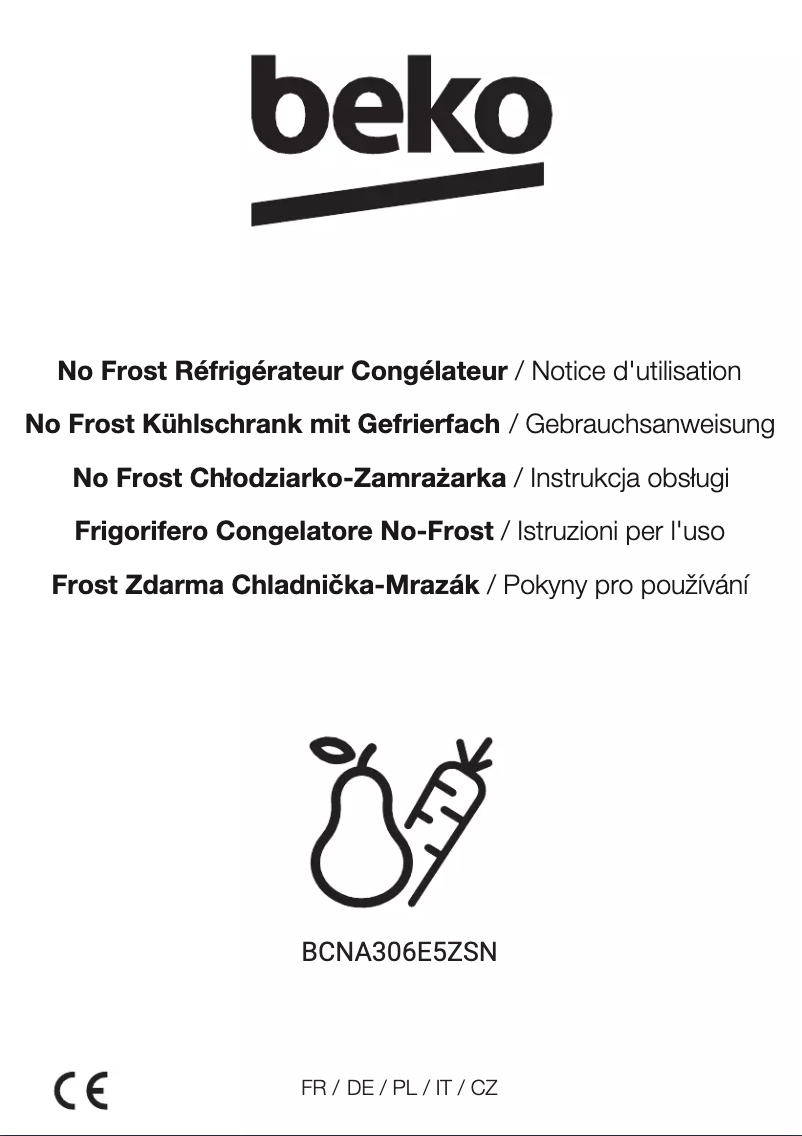 Imagen de la primera página del manual del dispositivo BCNA306E5ZSN