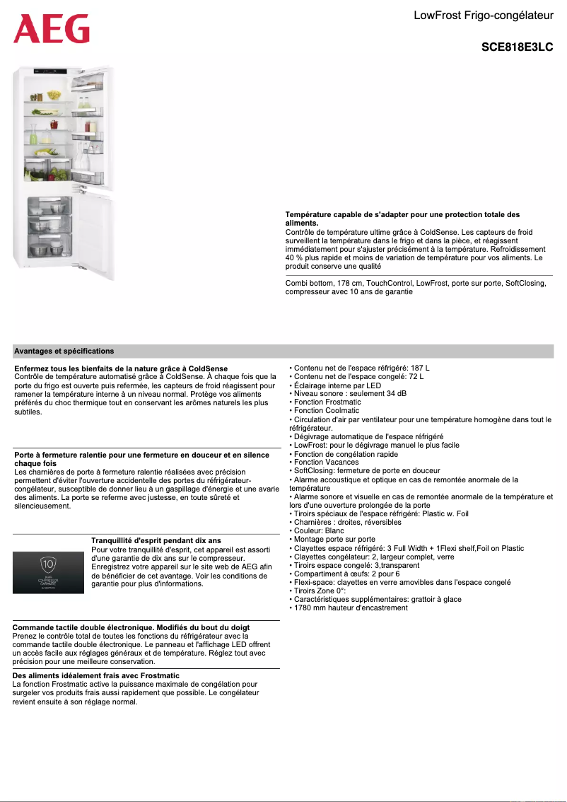 Imagen de la primera página del manual del dispositivo SCE818E3LC
