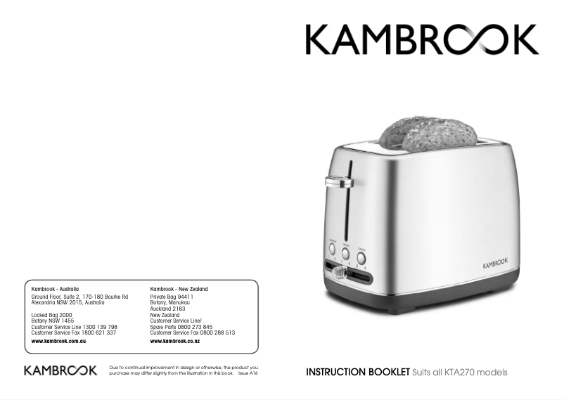 Imagen de la primera página del manual del dispositivo KTA270