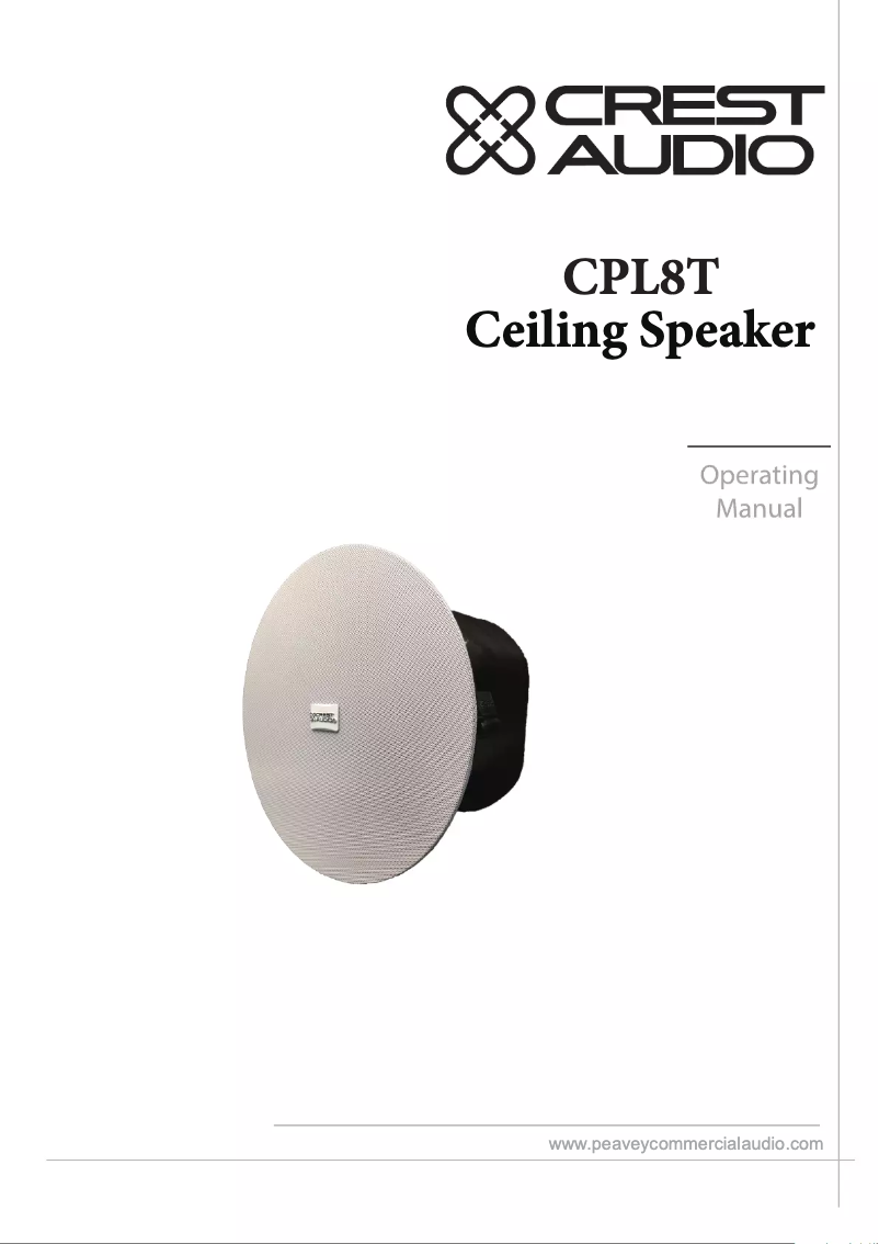 Página 1 del manual Manual de usuario Crest Audio CPL 8T