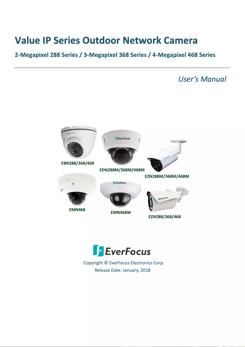 Página 1 del manual Manual de usuario EverFocus EBN468E