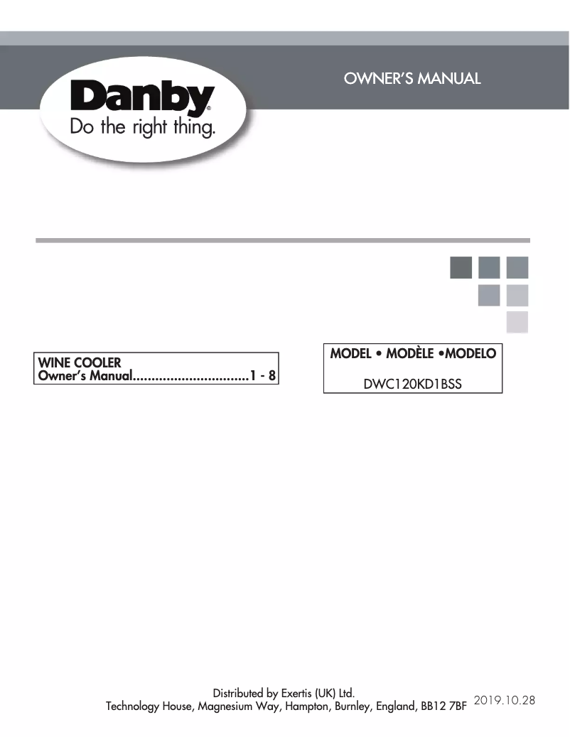 Página 1 del manual Manual de usuario Danby DWC120KD1BSS