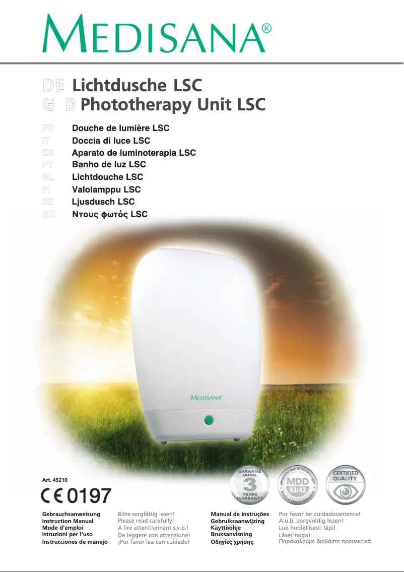 Página nº 1 - Manual de usuario Medisana LSC