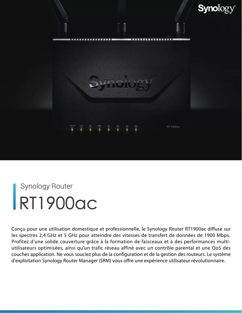 Imagen de la primera página del manual del dispositivo RT1900AC