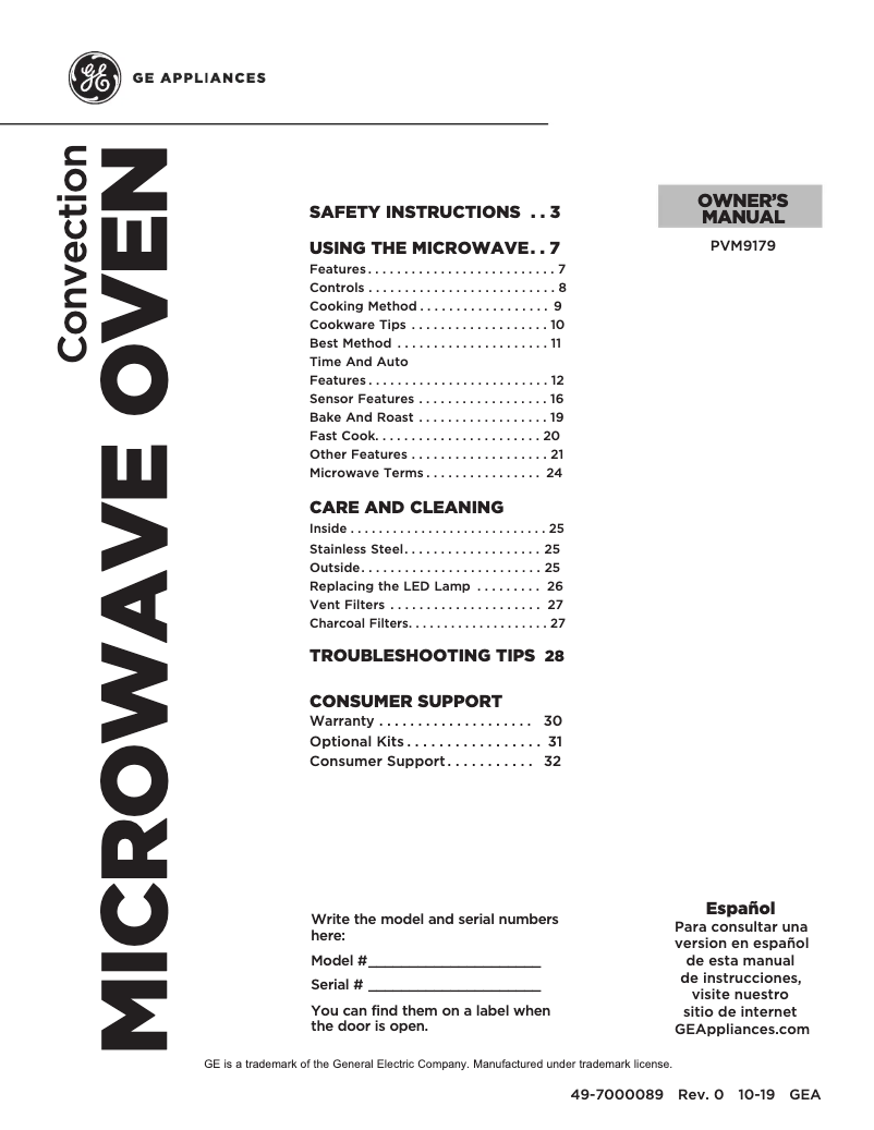 Imagen de la primera página del manual del dispositivo PVM9179SKSS
