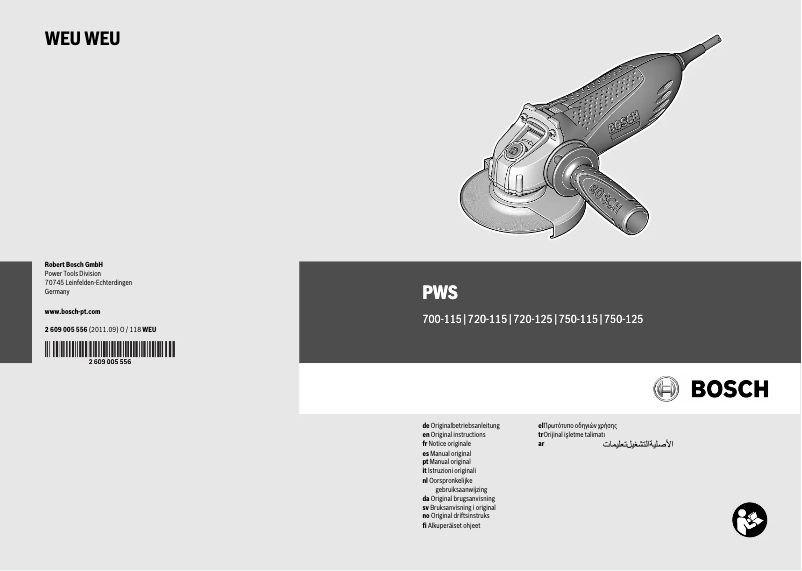 Imagen de la primera página del manual del dispositivo PWS 720-115