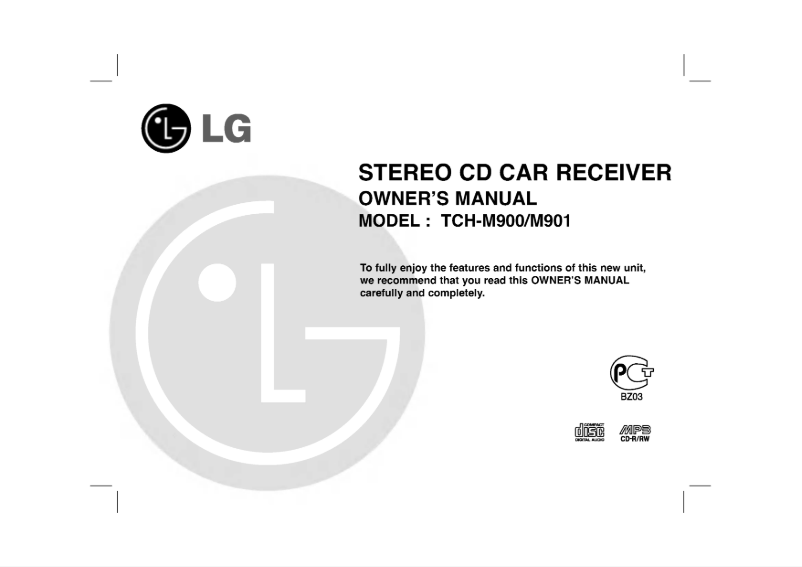 Imagen de la primera página del manual del dispositivo TCH-M901