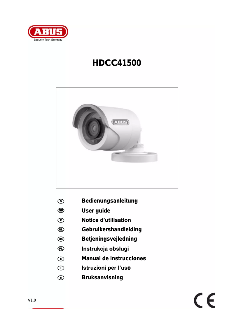 Imagen de la primera página del manual del dispositivo HDCC41500