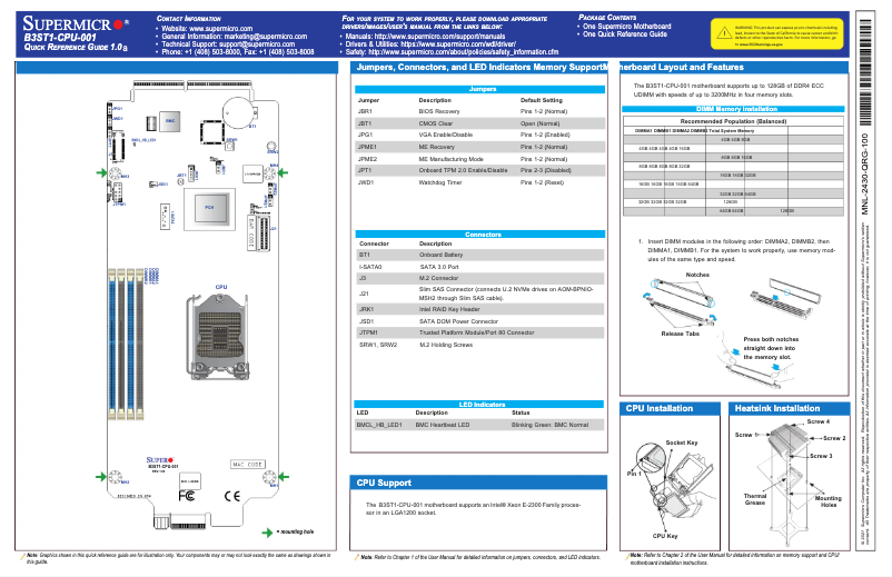 Imagen de la primera página del manual del dispositivo B3ST1-CPU-001
