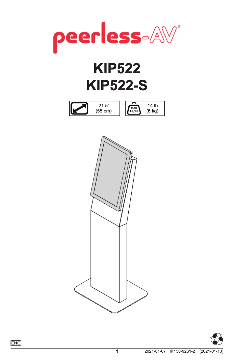 Página 1 del manual Manual de usuario Peerless-AV KIP522-EUK