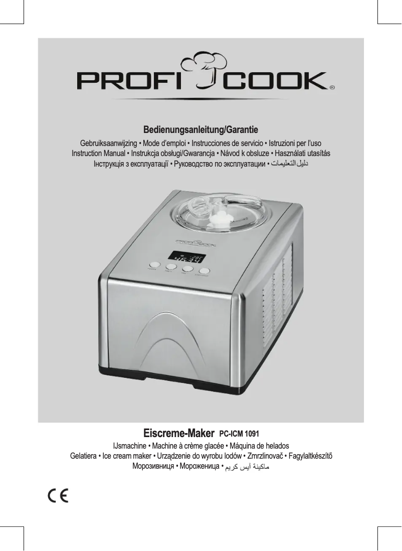 Página 1 del manual Manual de usuario ProfiCook PC-ICM 1091