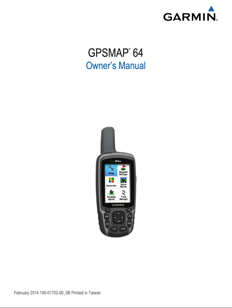 Página 1 del manual Manual de instrucciones Garmin GPSMAP 64st