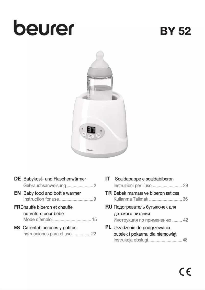 Página 1 del manual Manual de usuario Beurer BY 52