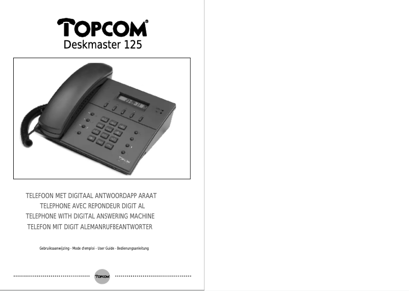 Página 1 del manual Manual de usuario Topcom Deskmaster 125