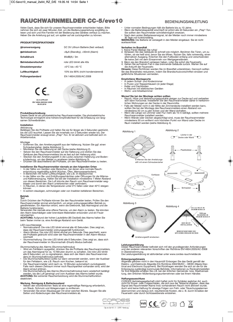 Imagen de la primera página del manual del dispositivo CC-5