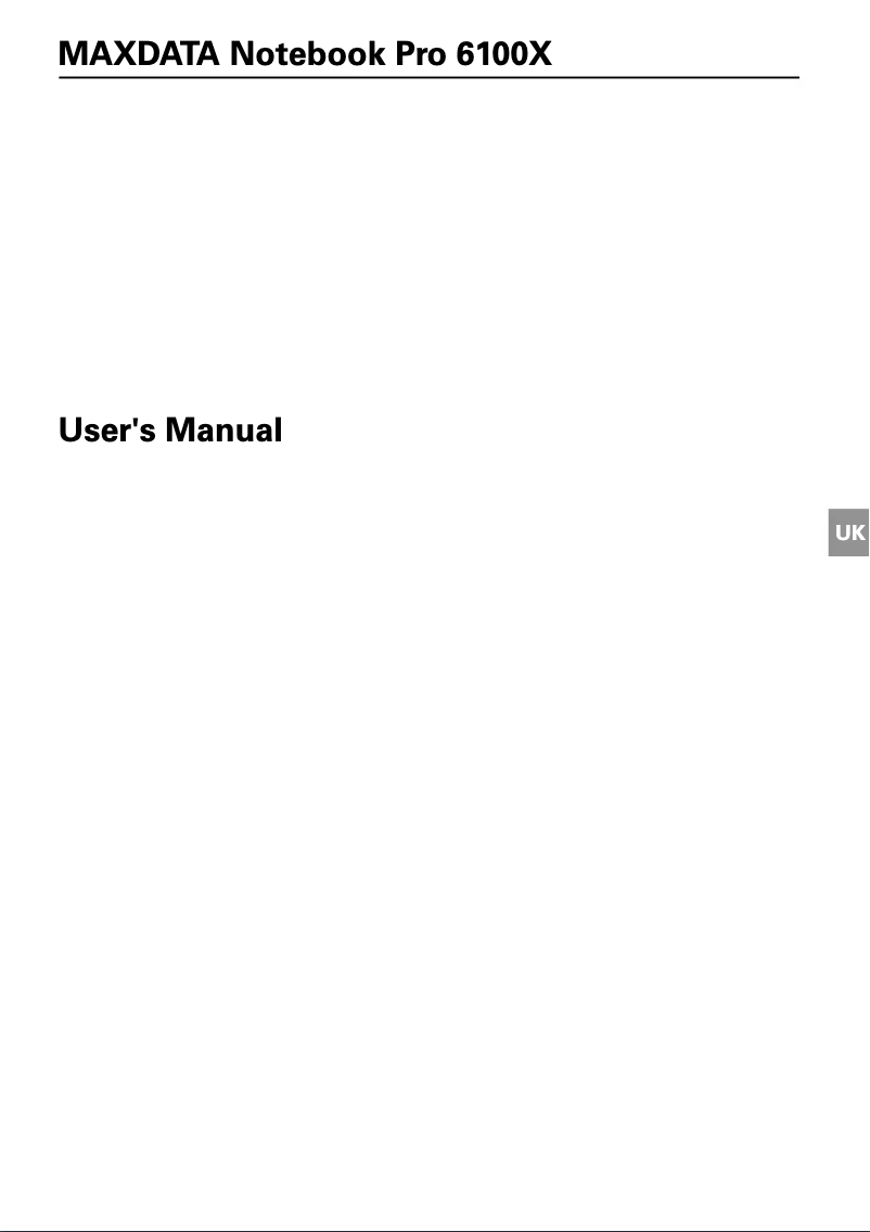 Imagen de la primera página del manual del dispositivo Pro 6100X