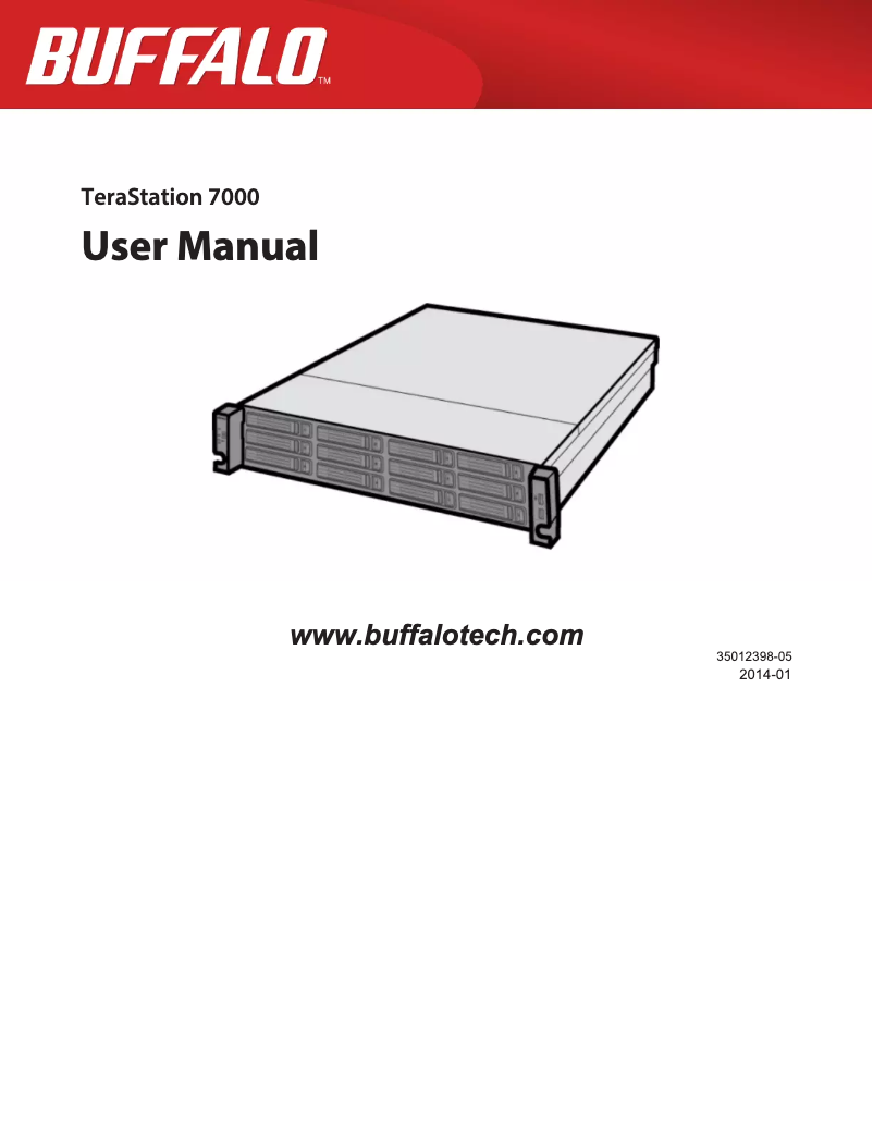 Imagen de la primera página del manual del dispositivo TeraStation TS7120r Enterprise