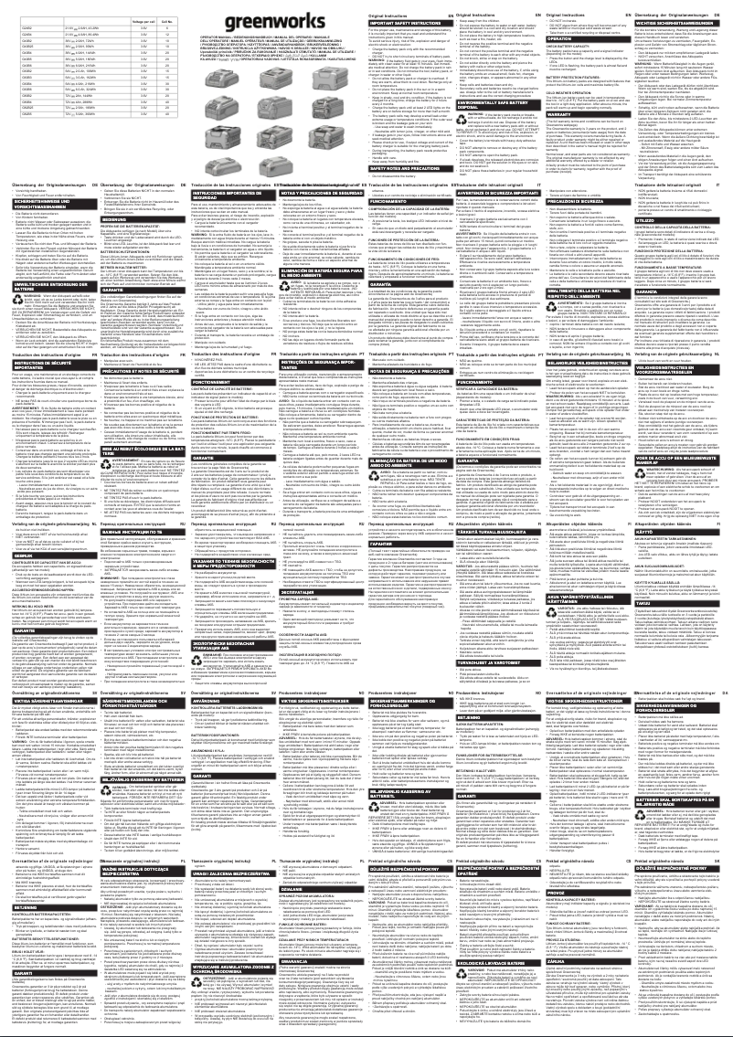 Imagen de la primera página del manual del dispositivo G40B4