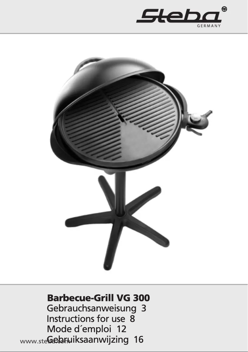 Página 1 del manual Manual de usuario Steba VG300 BBQ Grill