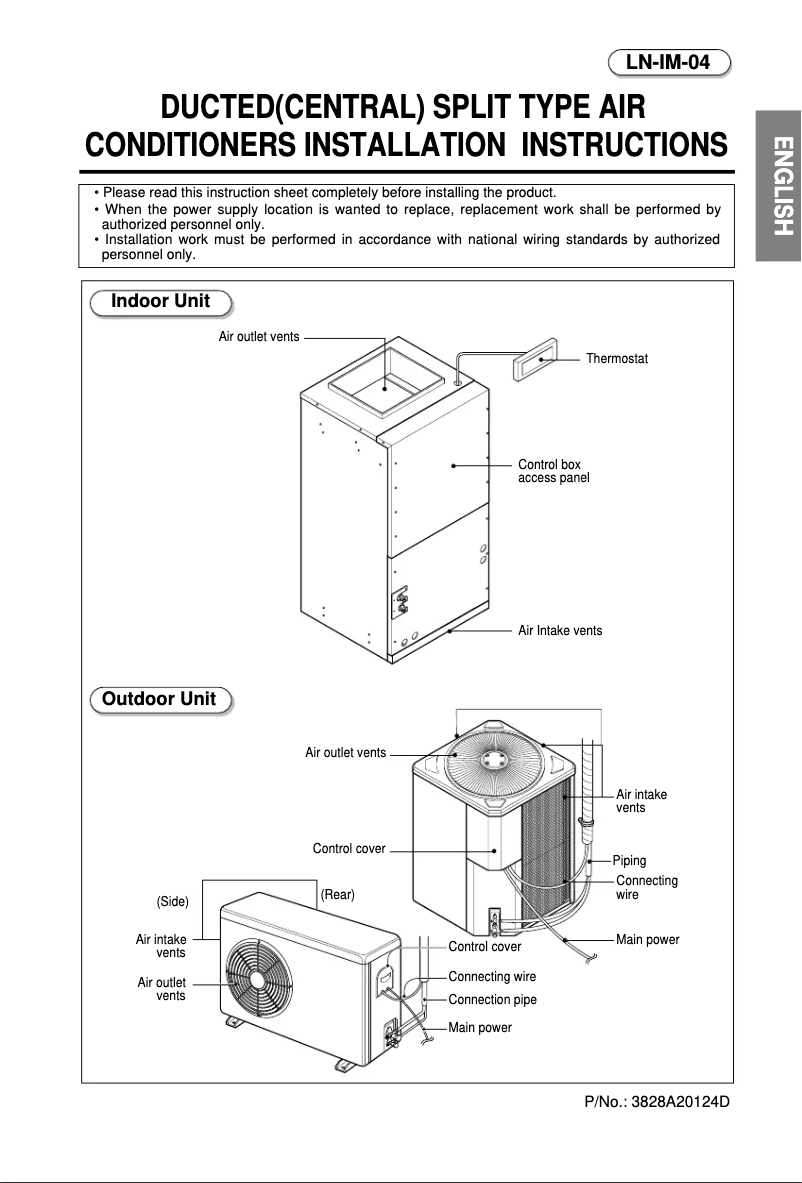 Imagen de la primera página del manual del dispositivo LN-0580CC