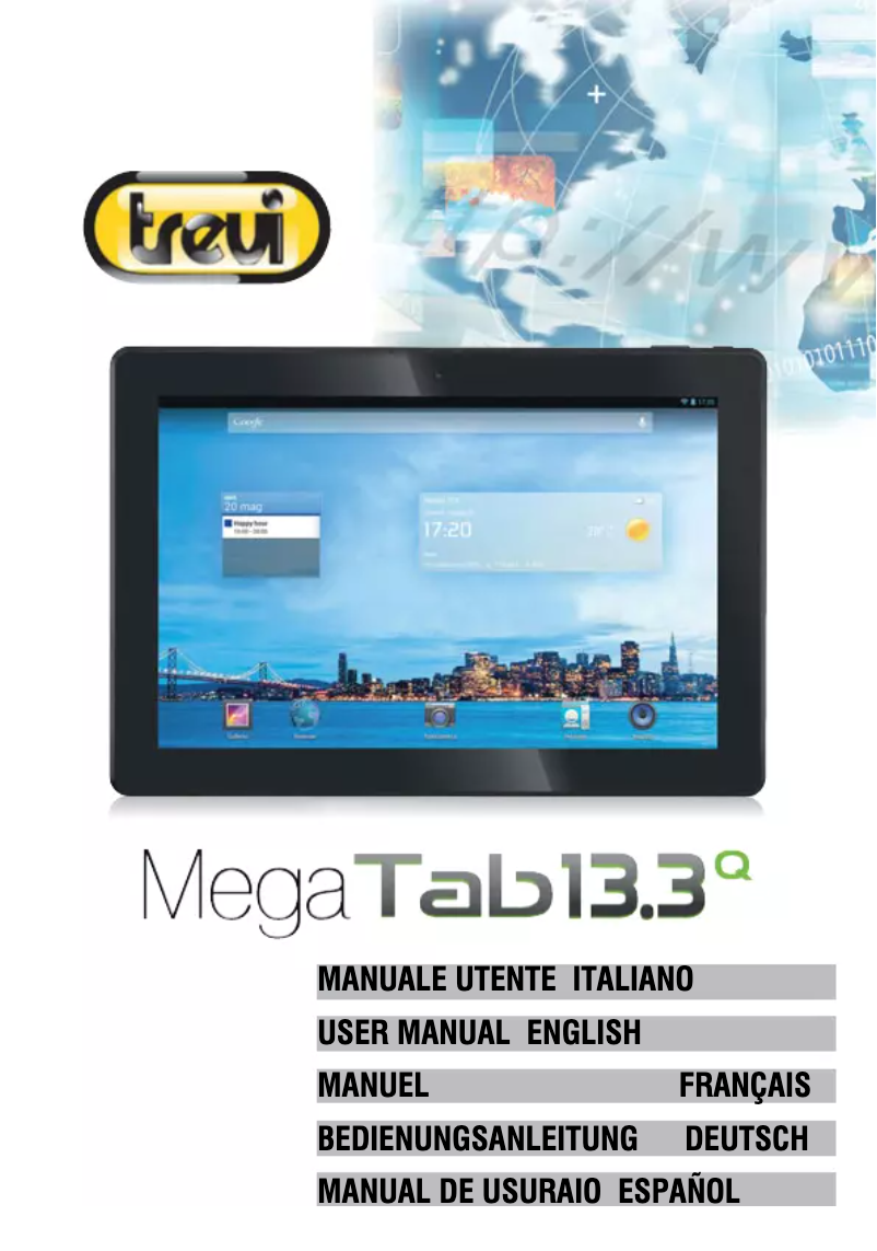 Imagen de la primera página del manual del dispositivo Mega Tab 13.3
