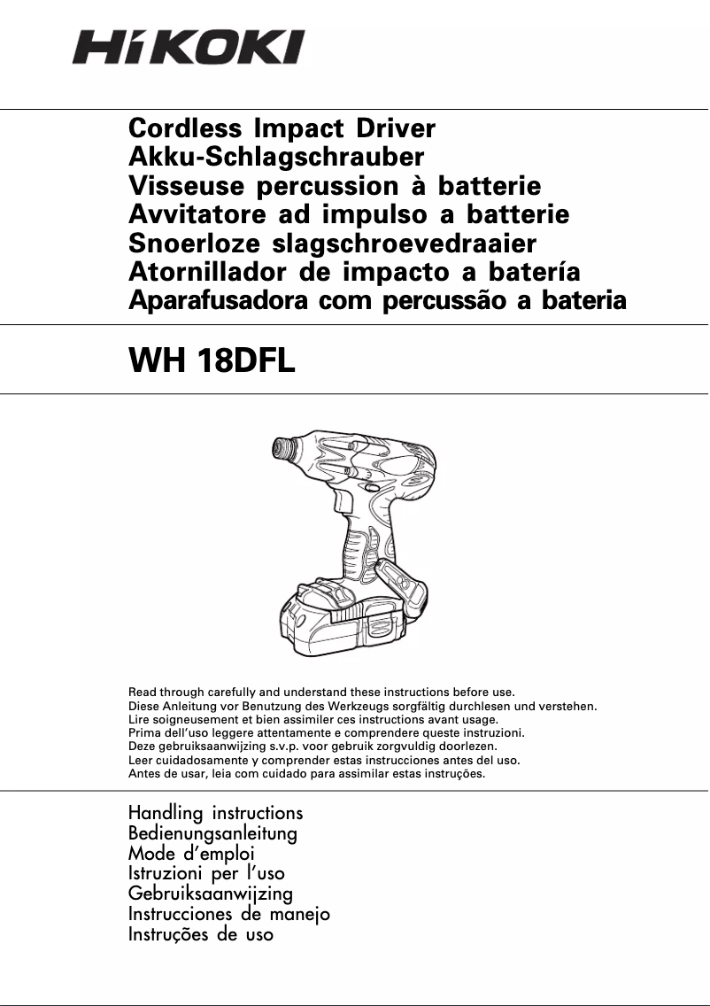 Imagen de la primera página del manual del dispositivo WH18DFL