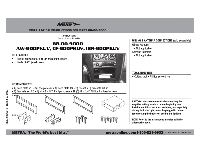 Imagen de la primera página del manual del dispositivo 88-00-9000