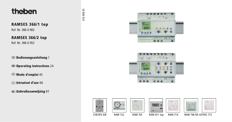 Página 1 del manual Manual de usuario Theben RAMSES 366/1 top
