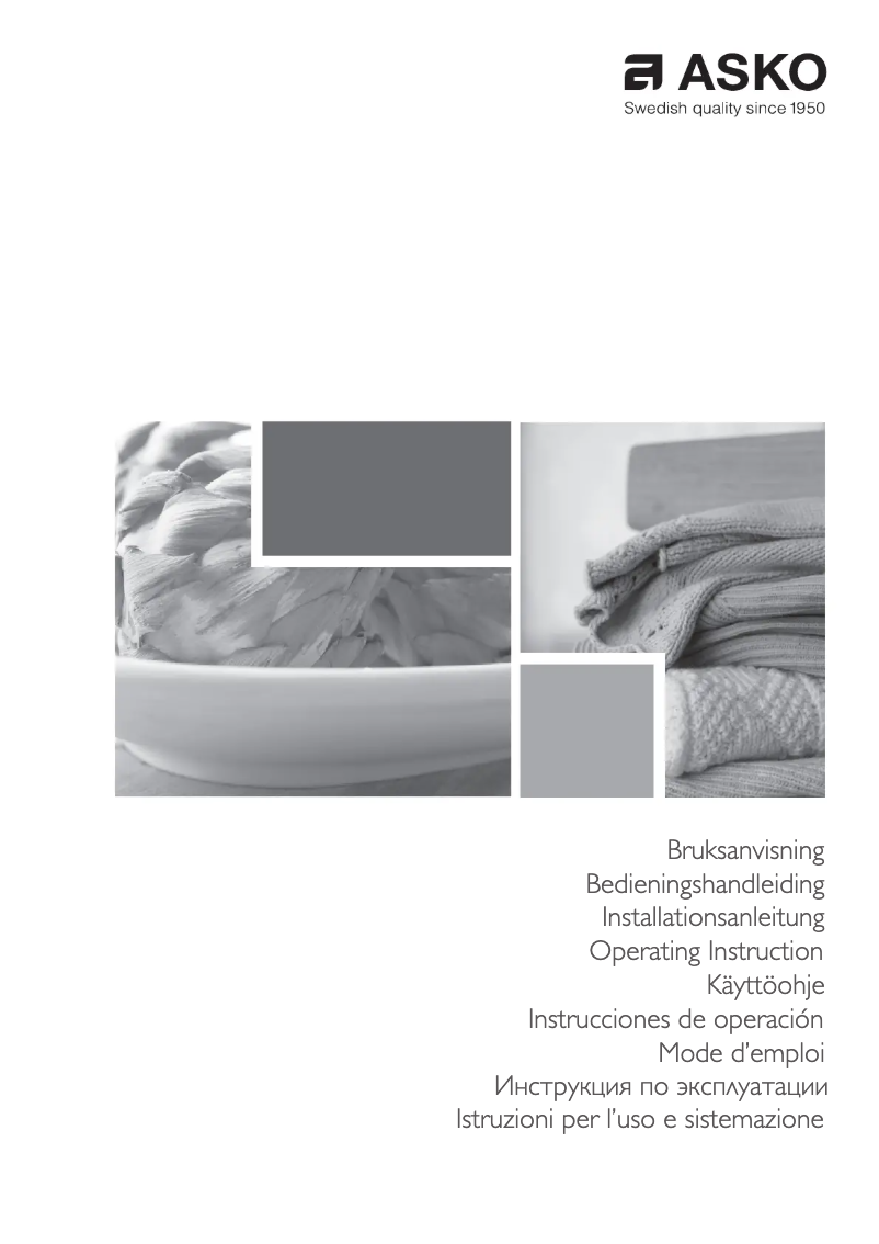 Página 1 del manual Manual de usuario Asko HSS105T