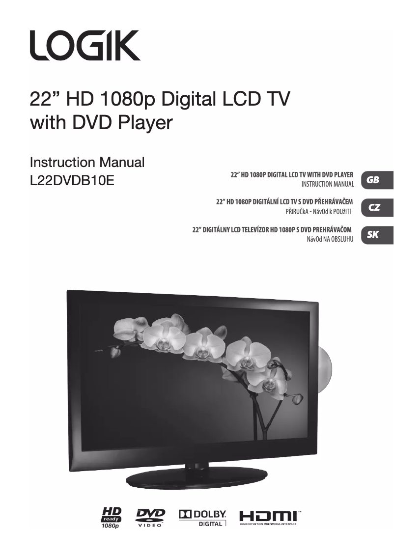 Imagen de la primera página del manual del dispositivo L22DVDB10E