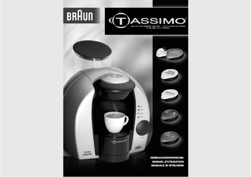 Página 1 del manual Manual de usuario Braun Tassimo