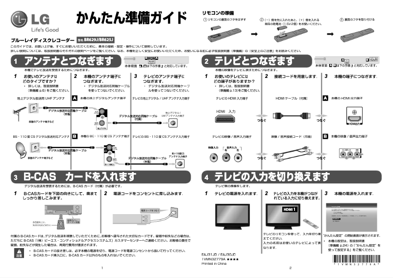 Imagen de la primera página del manual del dispositivo BR629J