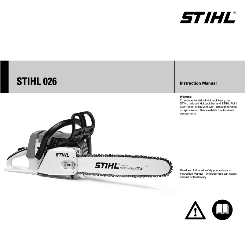 Página 1 del manual Manual de usuario Stihl 026